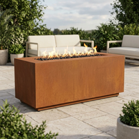The Outdoor Plus 72" Pismo Fire Pit — Corten Steel — patio view