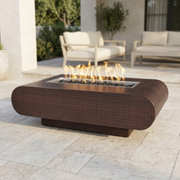 The Outdoor Plus 60" La Jolla Fire Pit — Hammered Copper — patio view