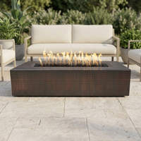 The Outdoor Plus 48" Regal Fire Pit — Hammered Copper — patio view