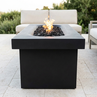 The Outdoor Plus 60" Linear Ramona Fire Table — GFRC — Match Lit — alternate view