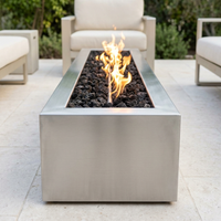 The Outdoor Plus 48" Eaves Fire Pit — Stainless Steel — alternate view