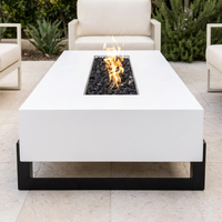 The Outdoor Plus 72-Inch Baja Fire Pit — Black & White — alternate view