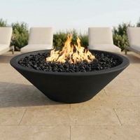 The Outdoor Plus 48" Cazo Fire Pit — Narrow Ledge — GFRC — Low Voltage Electronic Ignition — alternate view
