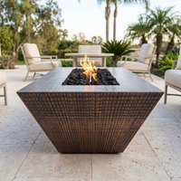 The Outdoor Plus 72" Atlantic Fire Pit — 24" Tall — Hammered Copper — alternate view