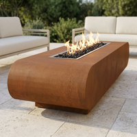The Outdoor Plus 72" La Jolla Fire Pit — Corten Steel — alternate view