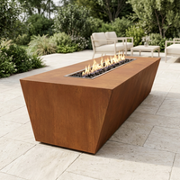 The Outdoor Plus 72" Atlantic Fire Pit — 24" Tall — Corten Steel — alternate view