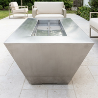 The Outdoor Plus 72" Atlantic Fire Pit — 18" Tall — Stainless Steel — alternate view