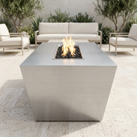 The Outdoor Plus 60" Mesa Fire Pit — Stainless Steel — alternate view