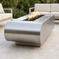 The Outdoor Plus 60" La Jolla Fire Pit — Stainless Steel — alternate view