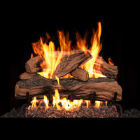 18" Split Oak Designer Plus Outdoor Vented Gas Log Set | Real Fyre