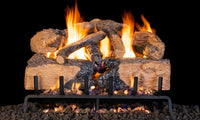 30" Charred Angel Split Oak Outdoor Vented Gas Log Set | Real Fyre