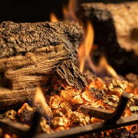 30" Burnt Split Outdoor Vented Gas Log Set | Real Fyre