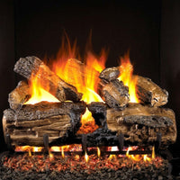 30-inch Burnt Split Outdoor Vented Gas Log Set by Real Fyre