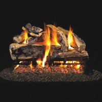 18-inch Charred Rugged Split Oak Outdoor Vented Gas Log Set by Real Fyre