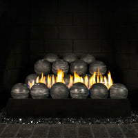 18-inch Peterson Nero Marquina Fireball Ventless Gas Logs by Real Fyre
