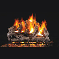 18-inch Rugged Oak Vented Gas Log Set by Real Fyre