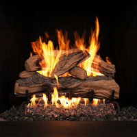 18-inch Split Oak Designer Plus Outdoor Vented Gas Log Set by Real Fyre