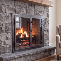 Hammered Edge - Masonry & Prefab Fireplace Glass Doors | Custom