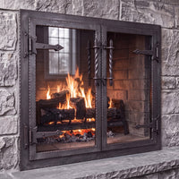 Hammered Edge - Masonry & Prefab Fireplace Glass Doors | Custom
