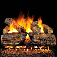 30" Burnt Split Outdoor Vented Gas Log Set | Real Fyre