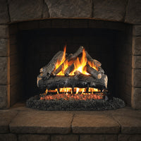 30" American Oak Vented Gas Log Set | Real Fyre