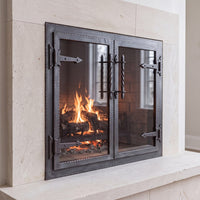 Hammered Edge - Masonry & Prefab Fireplace Glass Doors | Custom