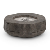 American Fyre Designs Meadow 48" Round Fire Table - Dark Basalt & White Aspen, Natural Gas