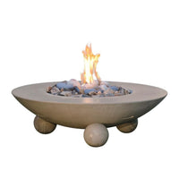 American Fyre Designs Versailles 54-Inch Round GFRC Gas Fire Table with Ball Feet