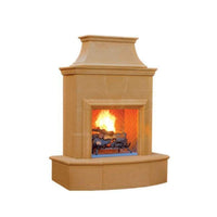 American Fyre Designs Petite Cordova 65" Vented Outdoor Gas Fireplace - Cafe Blanco