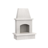 American Fyre Designs Contractor's Model Vented Outdoor Gas Fireplace — 67" White Concrete