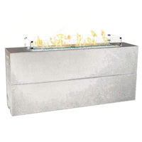 American Fyre Designs 72" Tall Milan Linear Fire Table - Black Lava, Natural Gas