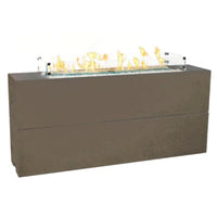 American Fyre Designs 72" Tall Milan Linear Fire Table - Black Lava, Natural Gas