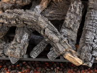36" Canyon Timbers Vented Gas Log Set | Hargrove — close-up bark and ember detail