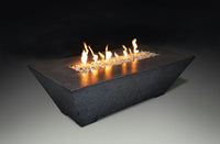 Grand Canyon Olympus Extra-Tall Rectangular GFRC Fire Pit Table - 60" x 30" x 24" Black, Propane
