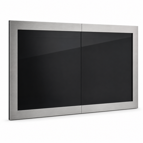 Brooklyn Hidden Main Frame - Single Panel Masonry & Prefab Fireplace Doors | Custom