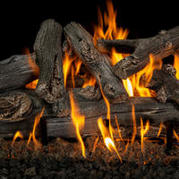 24" Western Driftwood See-Through Outdoor Gas Log Set | Grand Canyon