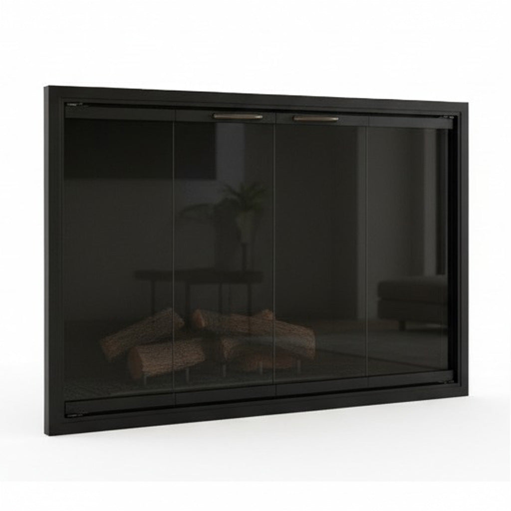 Stiletto Cutback Ultra Thin Fireplace Glass Doors | Modern & Elegant Design