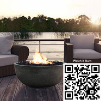 Moderno I Bowl 39" Round Concrete Fire Pit Table | Prism Hardscapes — view 3