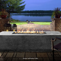 Tavola IV 38" Rectangle Concrete Fire Pit Table | Prism Hardscapes — view 2