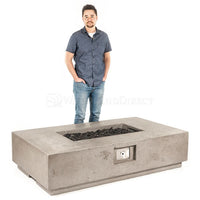Tavola IV 38" Rectangle Concrete Fire Pit Table | Prism Hardscapes — view 8