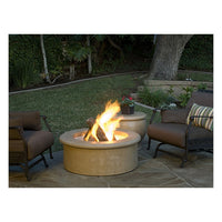 American Fyre Designs El Dorado 39" Round Gas Fire Pit - Light Basalt, Natural Gas