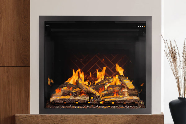 Napoleon Elevation X 42 LCD built-in electric fireplace with realistic multi-layer flame and remote control