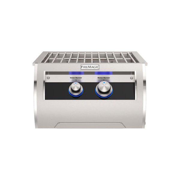 Fire Magic Echelon Diamond Built-In Natural Gas Power Burner with Stainless Steel Grid