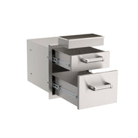 Fire Magic Premium Flush 14-Inch Double Access Drawer with Soft Close