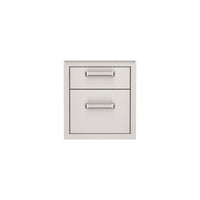Fire Magic Premium Flush 14-Inch Double Access Drawer with Soft Close