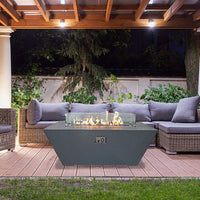 Grand Canyon Olympus 72" x 30" x 24" Rectangular GFRC Fire Pit Table - Propane