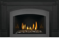 Napoleon Oakville 3 Glass gas insert product shot with gunmetal large faceplate