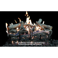 Grand Canyon 30" Lava Front View Vented Gas Burner — GlowFire, Natural Gas, Variable Electronic Ignition