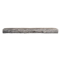 Half Round Log Non-Combustible Concrete Mantel Shelf Weathered Grey Finish
