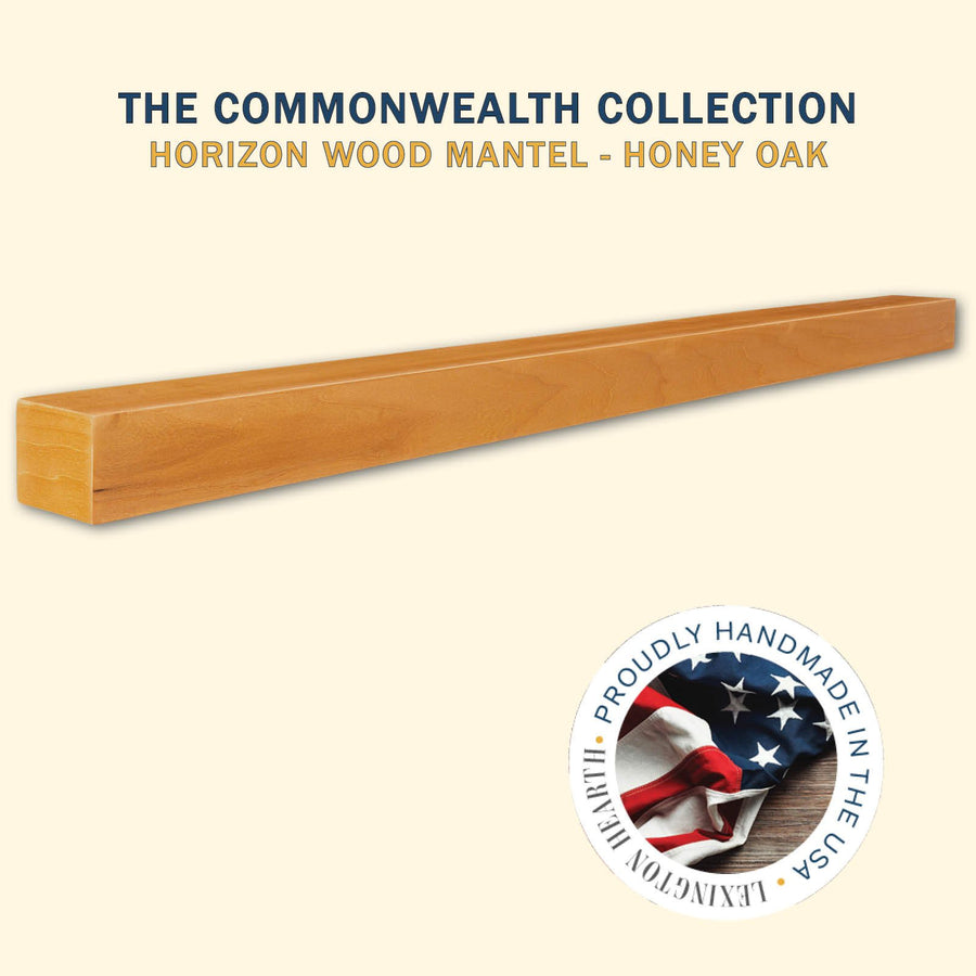 Horizon Wood Mantel in Honey Oak